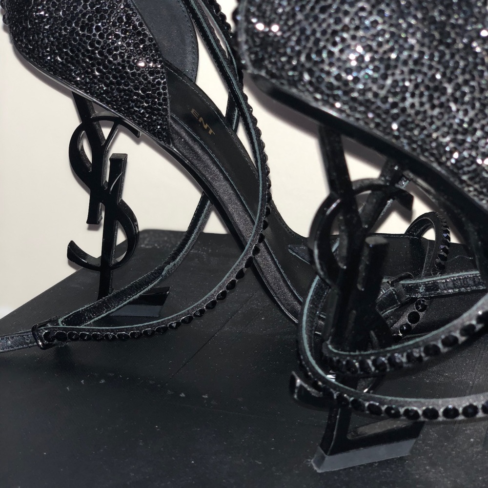 Saint Laurent Opyum crystal embellished sandal